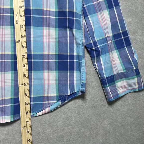 J Crew Flexed Washed Classic Plaid Button Down Shirt Men’s Size: L - Picture 7 of 9